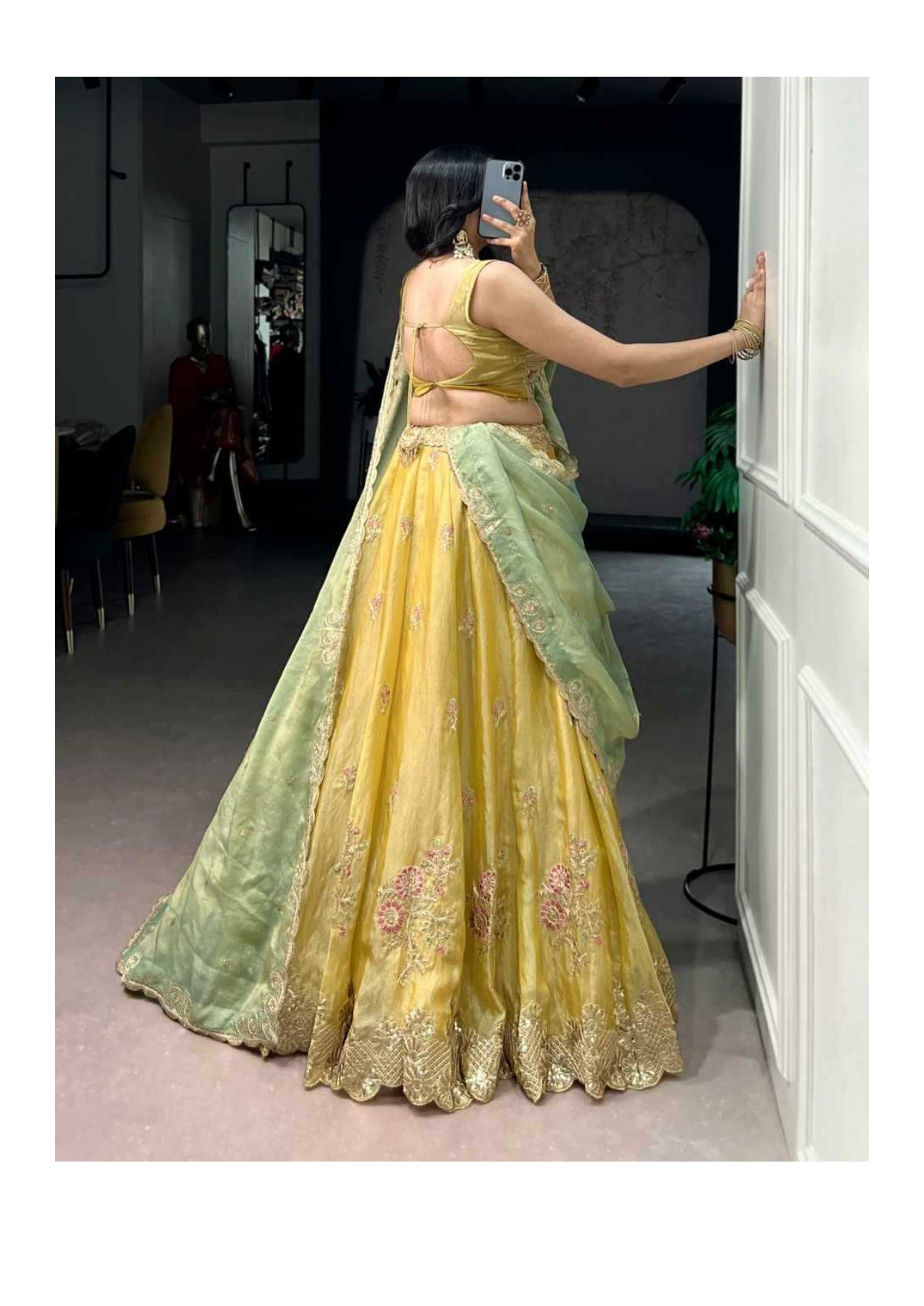 Silk Designer Embroidered Sequins Lehenga