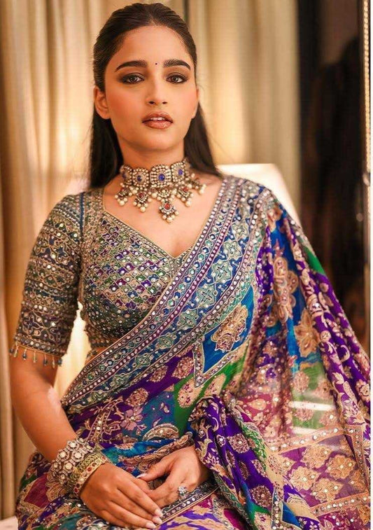 Chinon Silk Saree