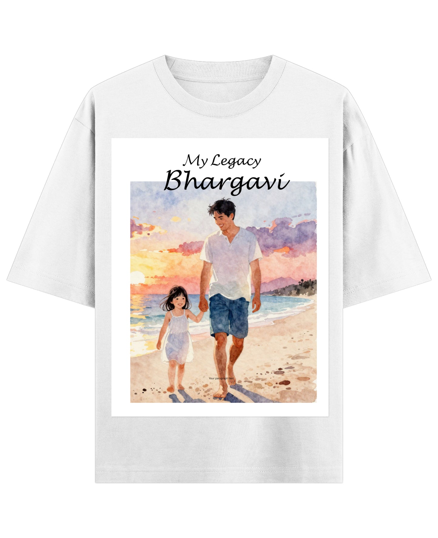 White Oversized T-shirt Front Design