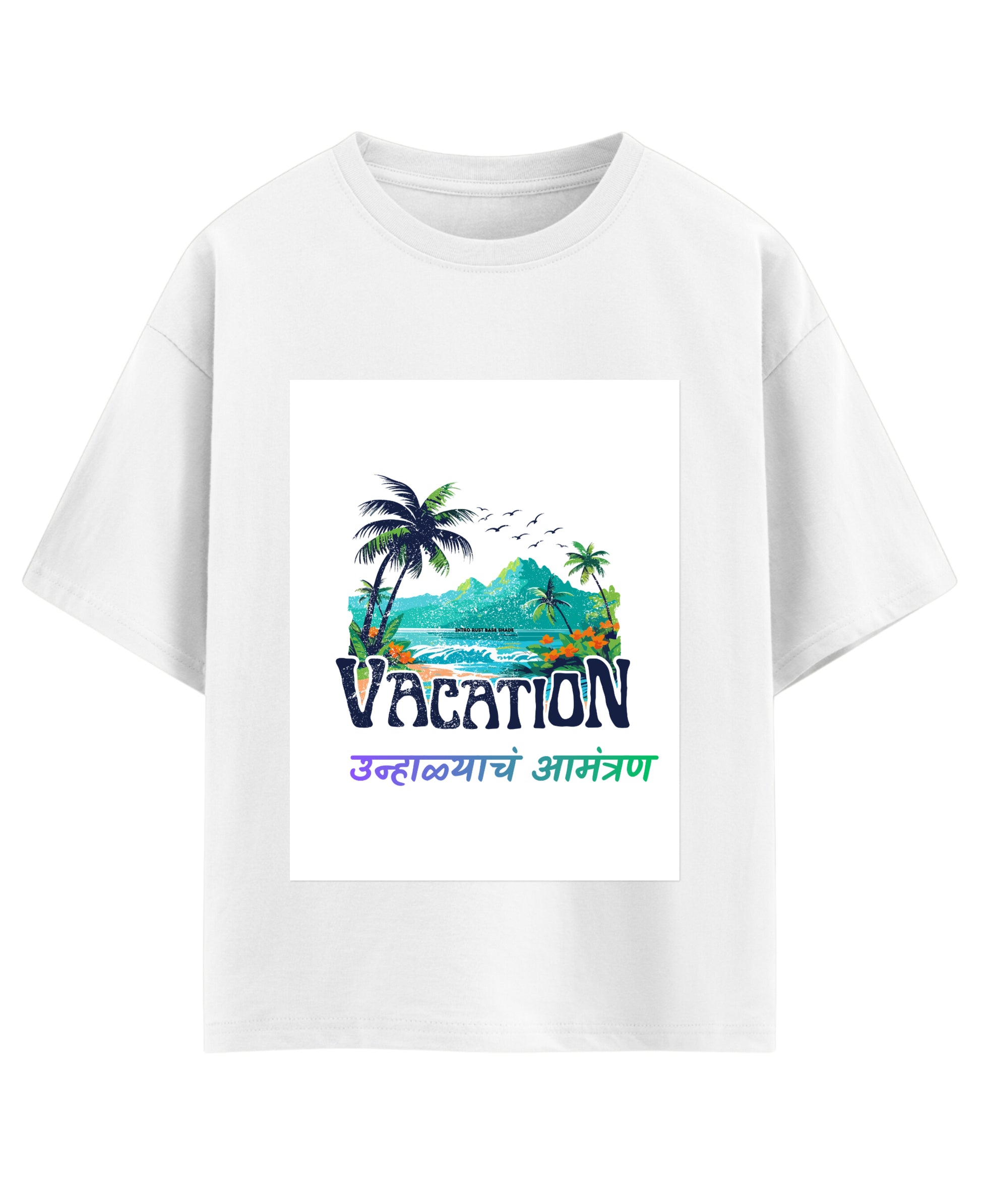 White Oversized T-shirt Front Design