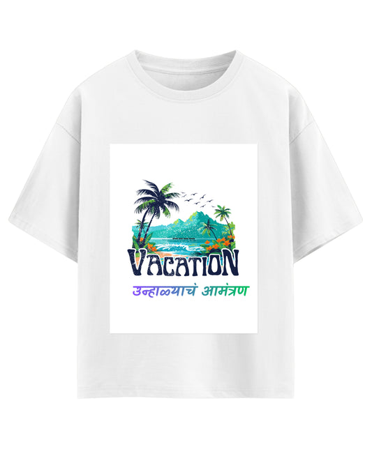 White Oversized T-shirt Front Design