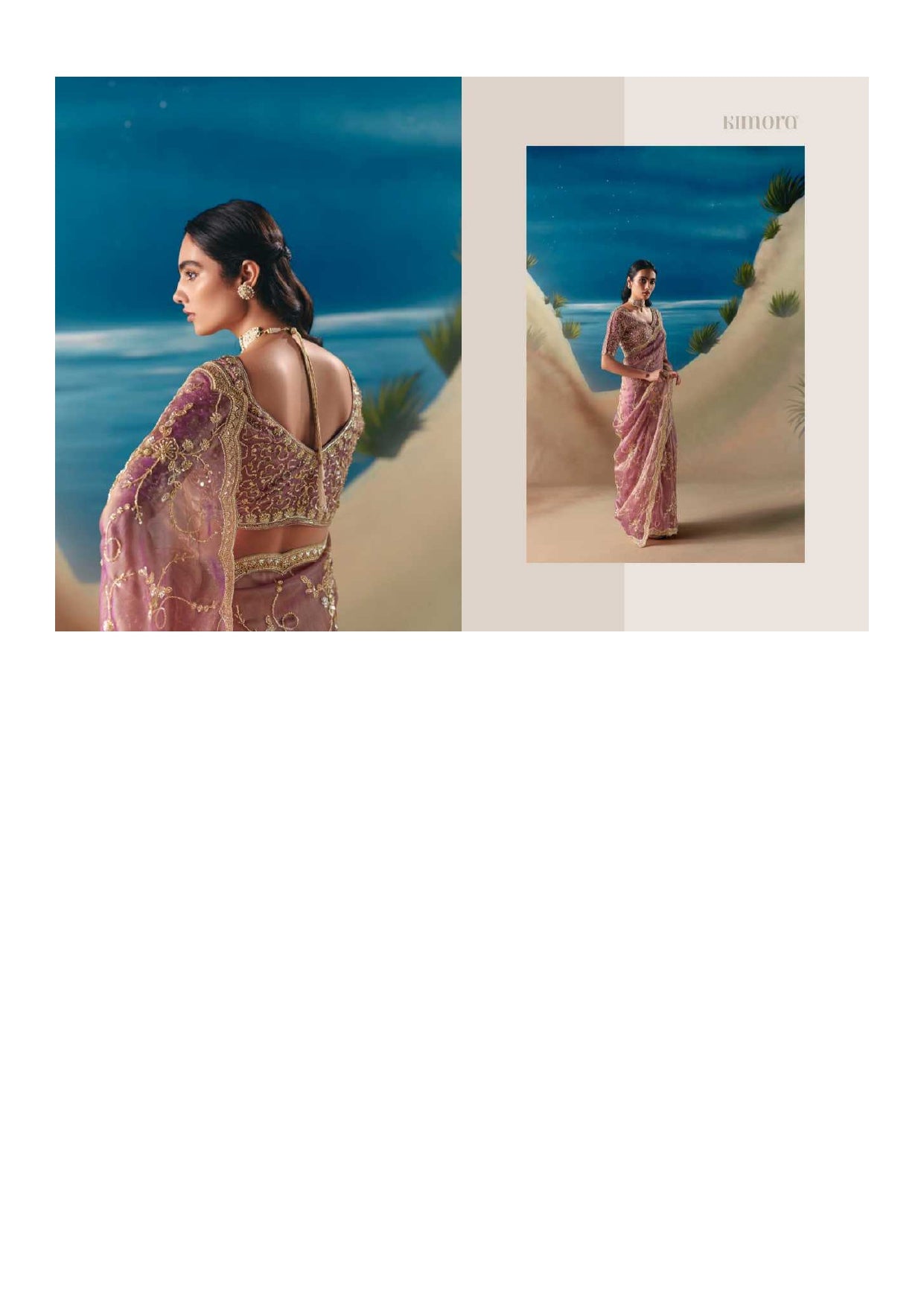 Premium Silk Kimora Chandani  Designer Saree – Party Wear