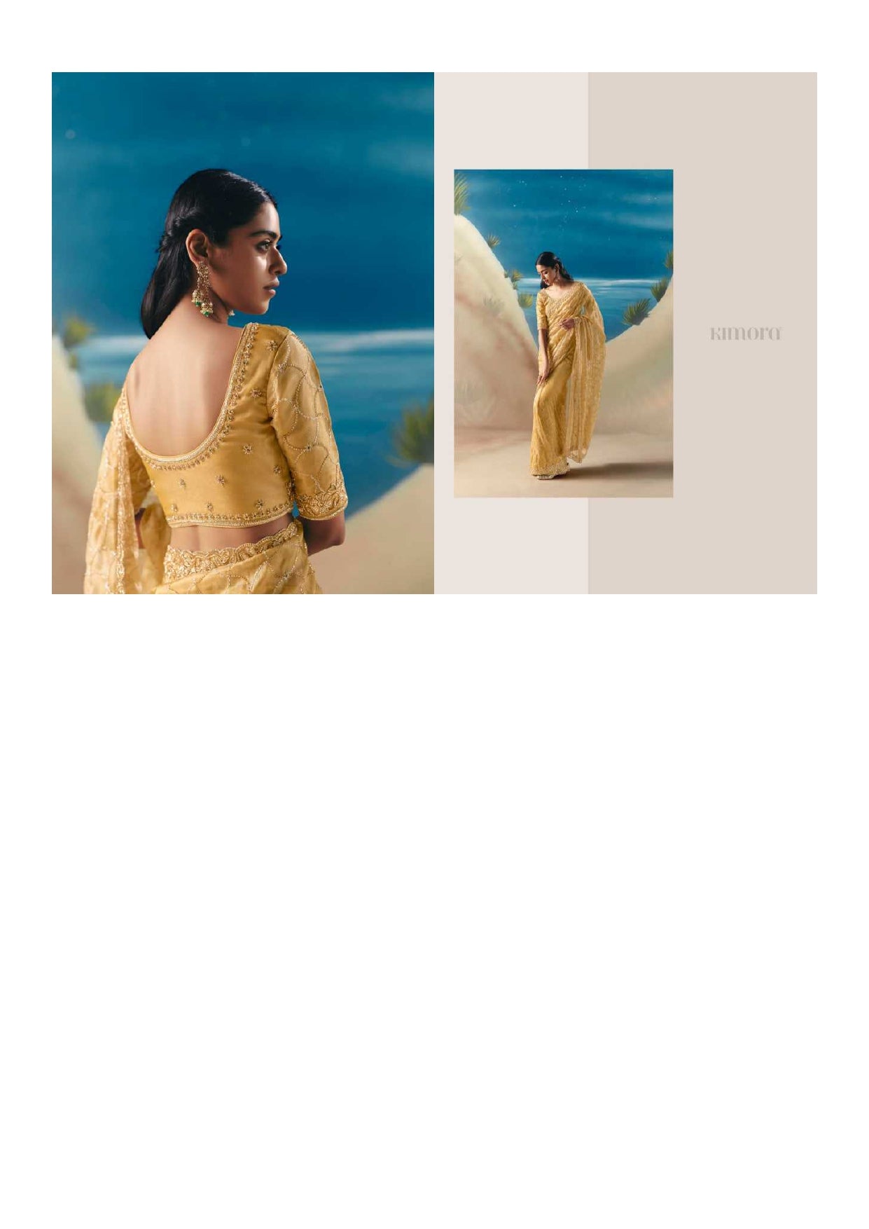 Premium Silk Kimora Chandani  Designer Saree – Party Wear