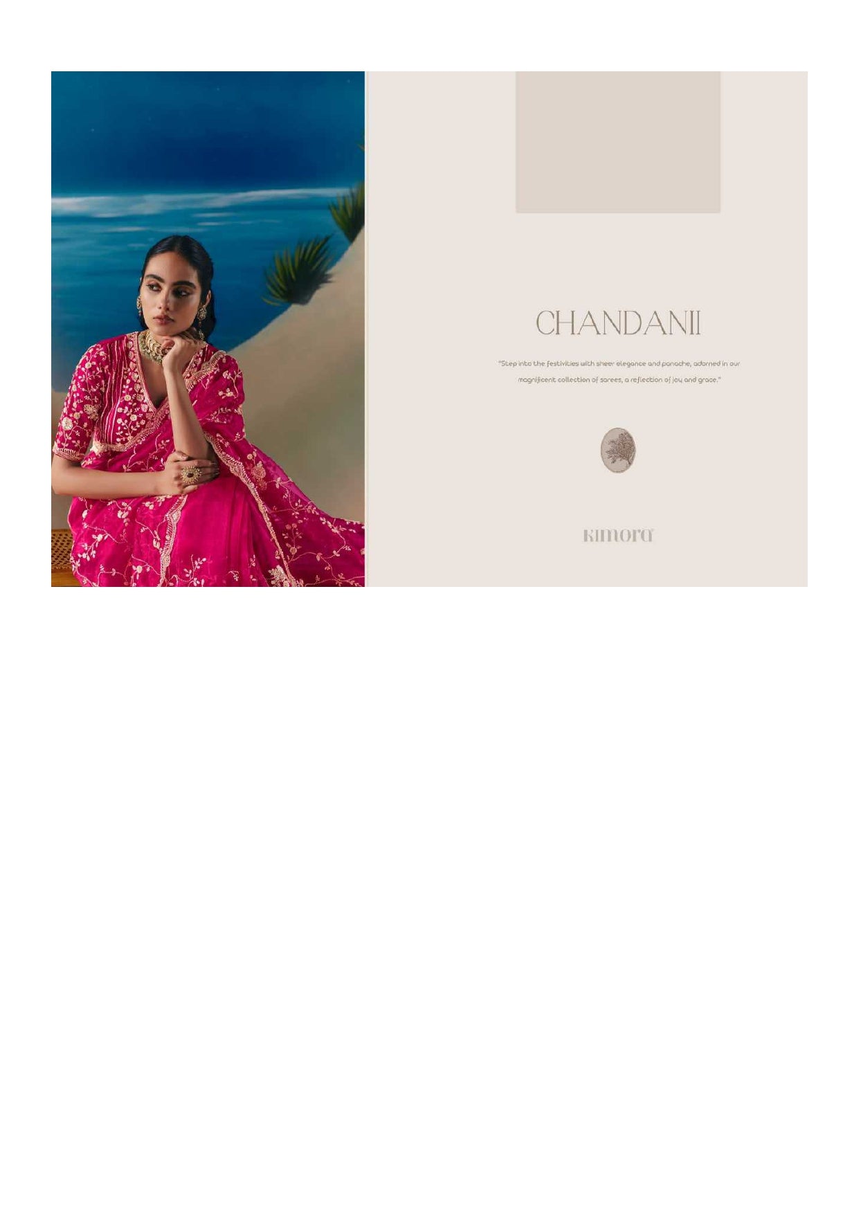 Premium Silk Kimora Chandani  Designer Saree – Party Wear