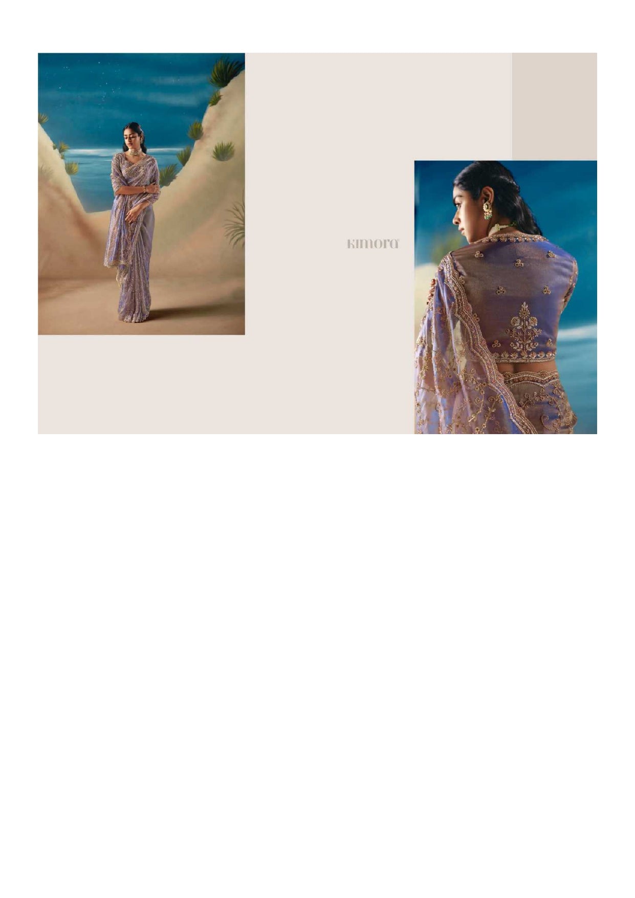 Premium Silk Kimora Chandani  Designer Saree – Party Wear