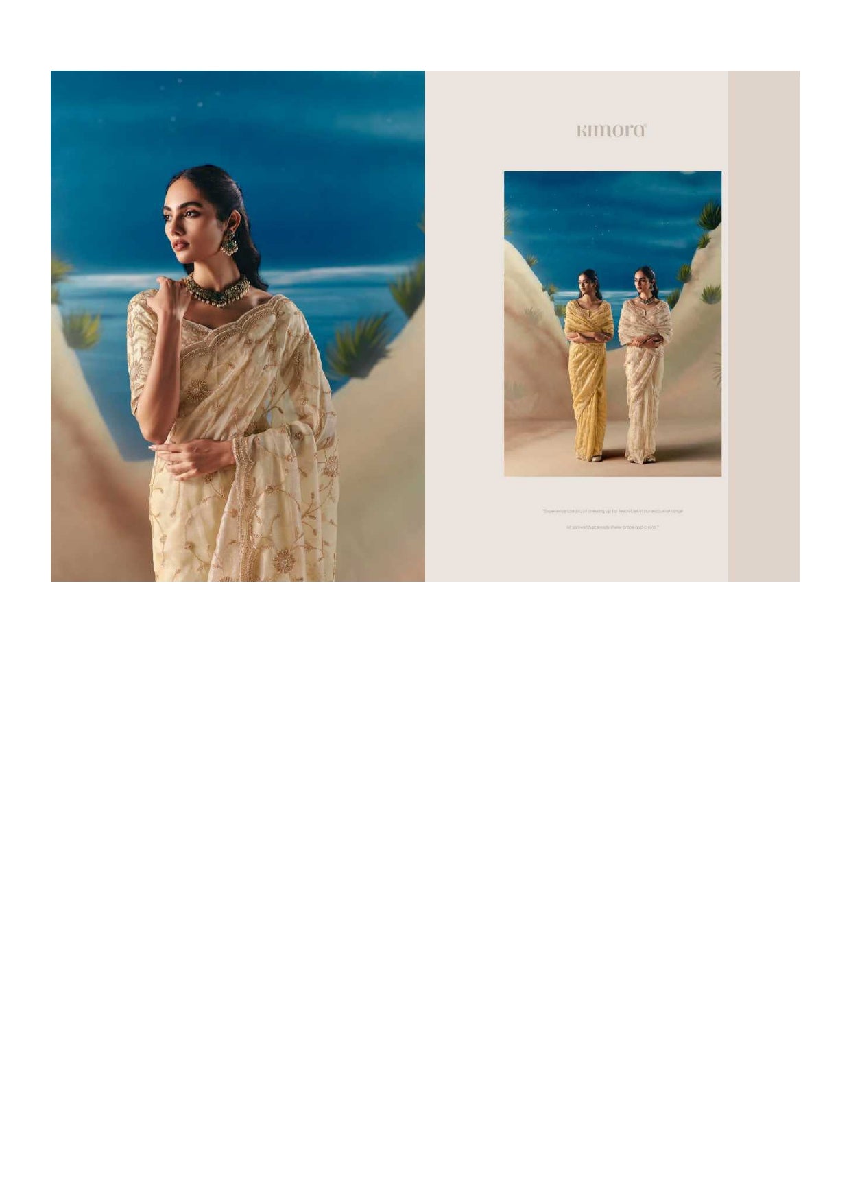 Premium Silk Kimora Chandani  Designer Saree – Party Wear