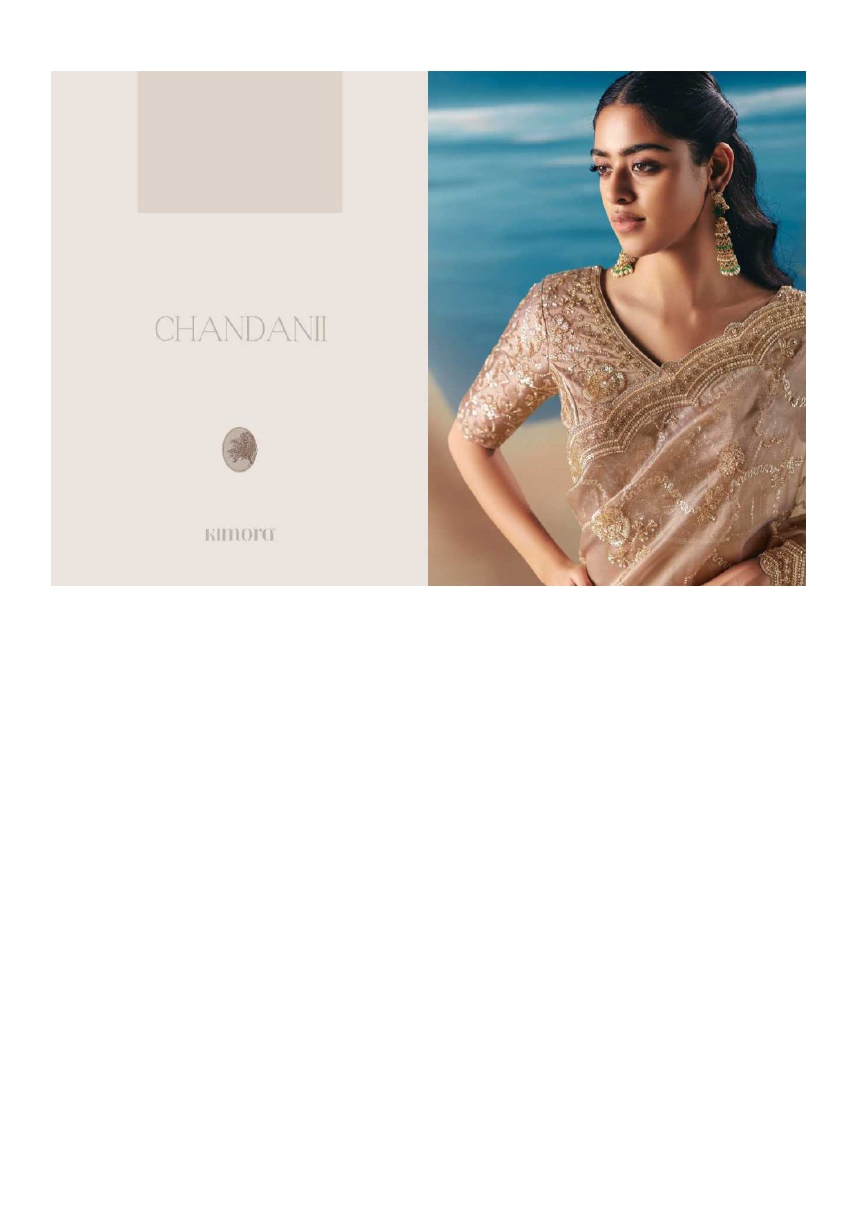 Premium Silk Kimora Chandani  Designer Saree – Party Wear