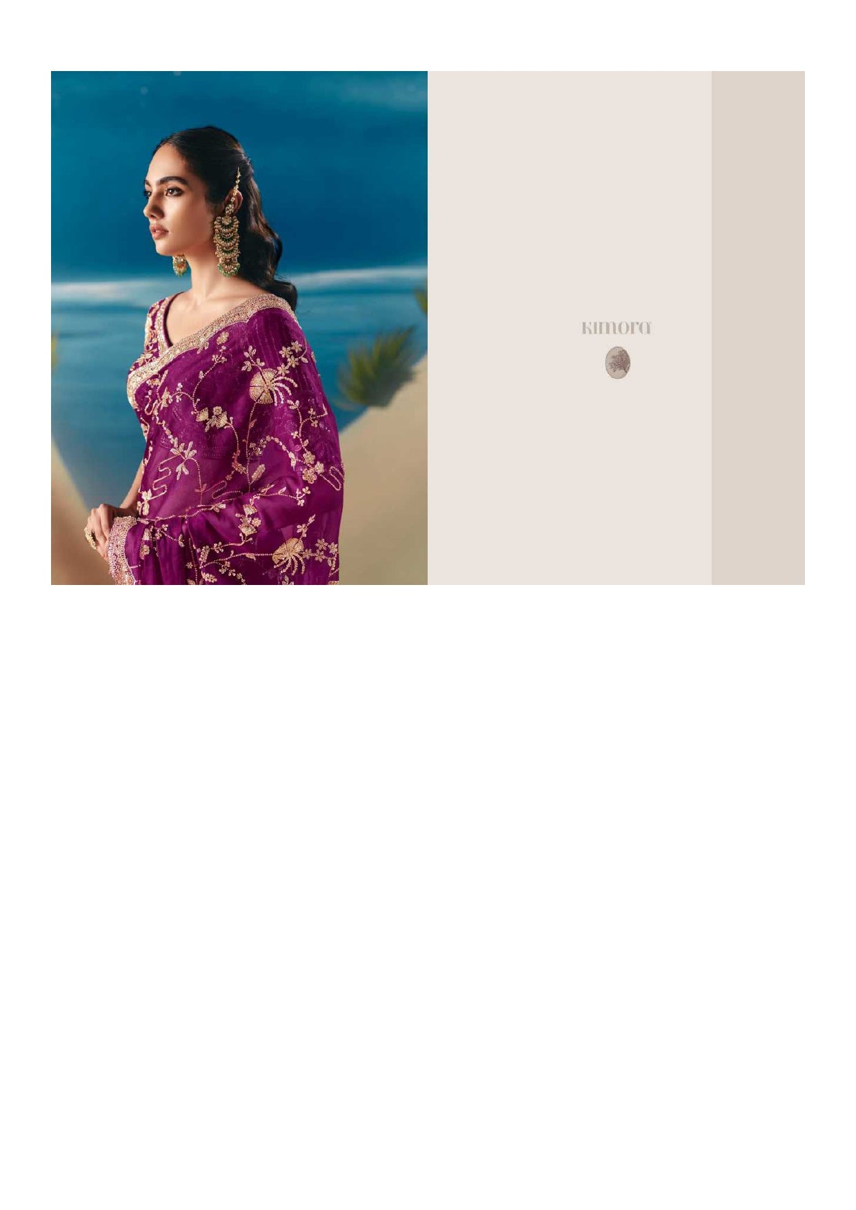 Premium Silk Kimora Chandani  Designer Saree – Party Wear